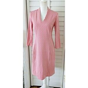 J.McLaughlin women's stretch‎ nylon/spandex v-neck pullover 3/4 sleeve dress S